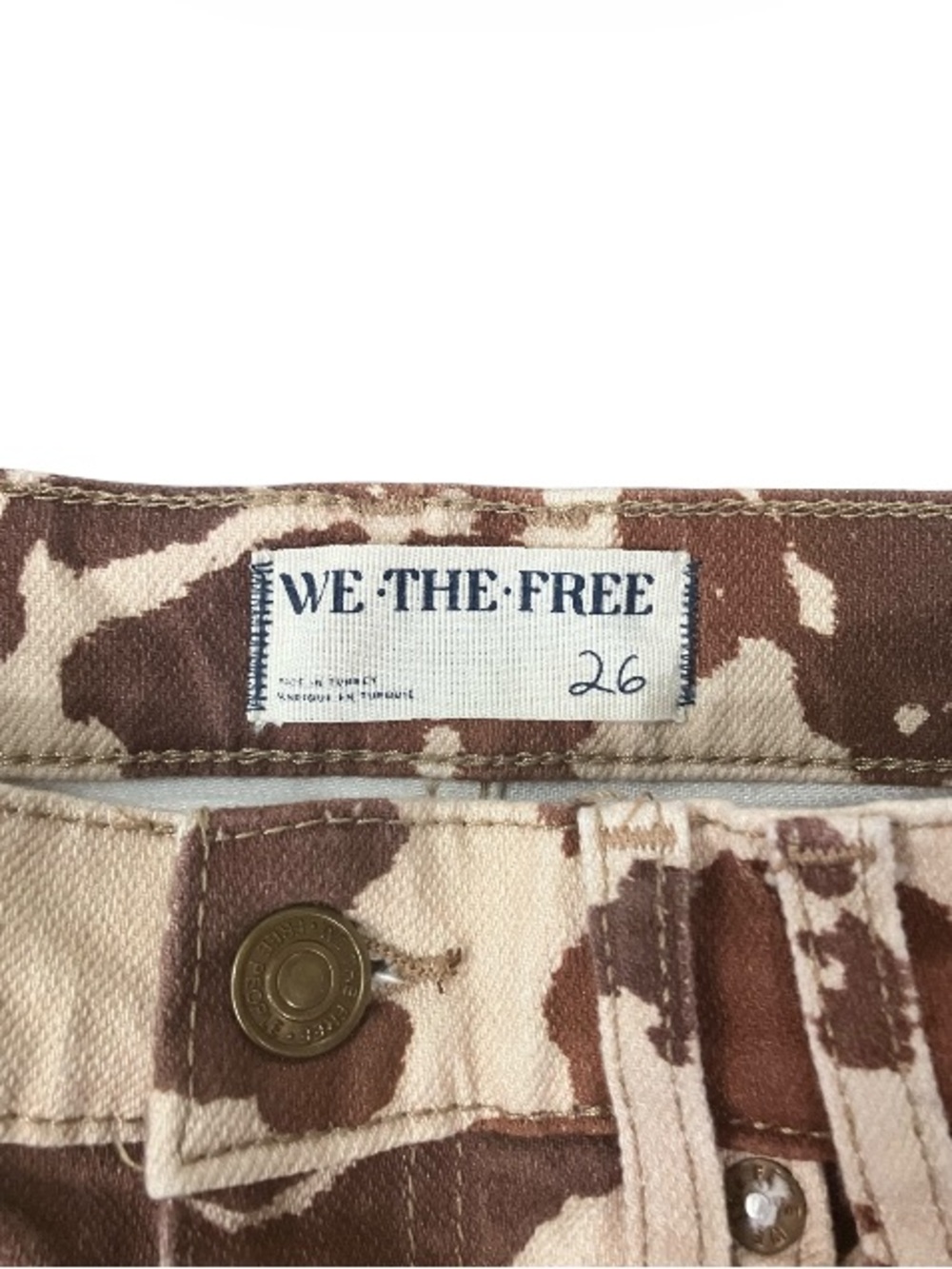 Free People 'We The Free' Risk Taker Printed Jeans - Picture 4 of 8